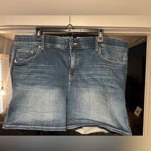 Torrid Bombahell 5” Premium Stretch Jean Shorts